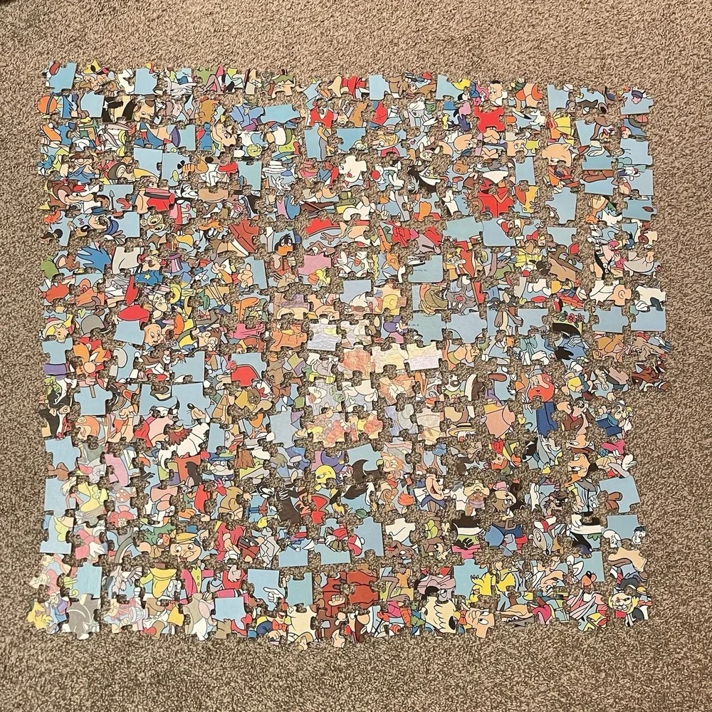 VTG 1981 Looney Tunes Fantasy Puzzle 300 Pcs Warner Brothers‎ Whitman COMPLETE